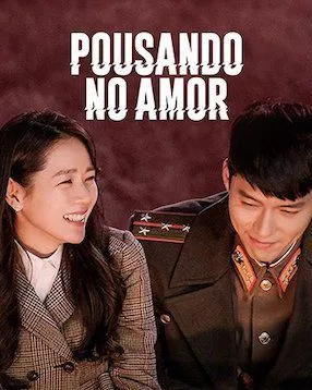 Pôster oficial do dorama Pousando no Amor (Crash Landing on You) na Netflix, exibindo o casal protagonista sorrindo juntos.