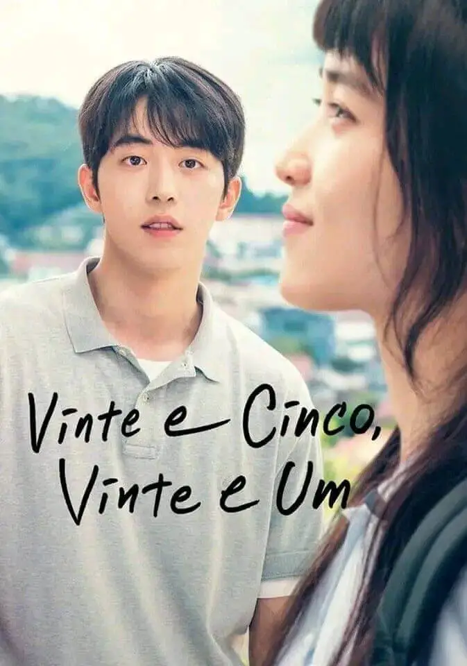 Pôster oficial do dorama Vinte e Cinco, Vinte e Um (Twenty-Five Twenty-One) na Netflix, destacando os dois protagonistas jovens.