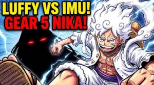 Luffy usando o Gear 5 com raios contra Imu no mangá - Blog RadarPratico